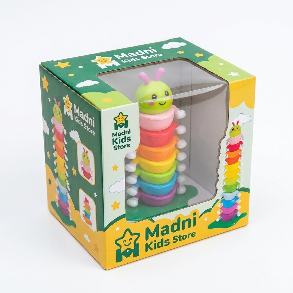Madni Kids Stacking Caterpillar Balancing Game